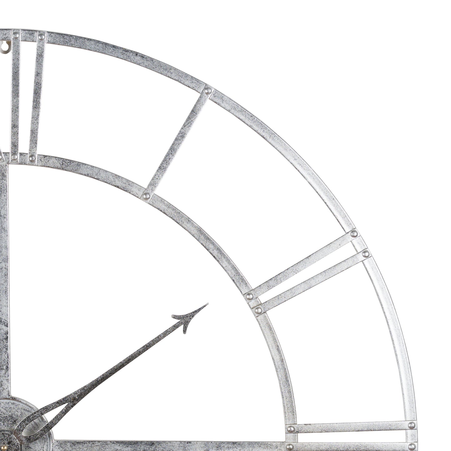 Large Silver Foil Skeleton Wall Clock