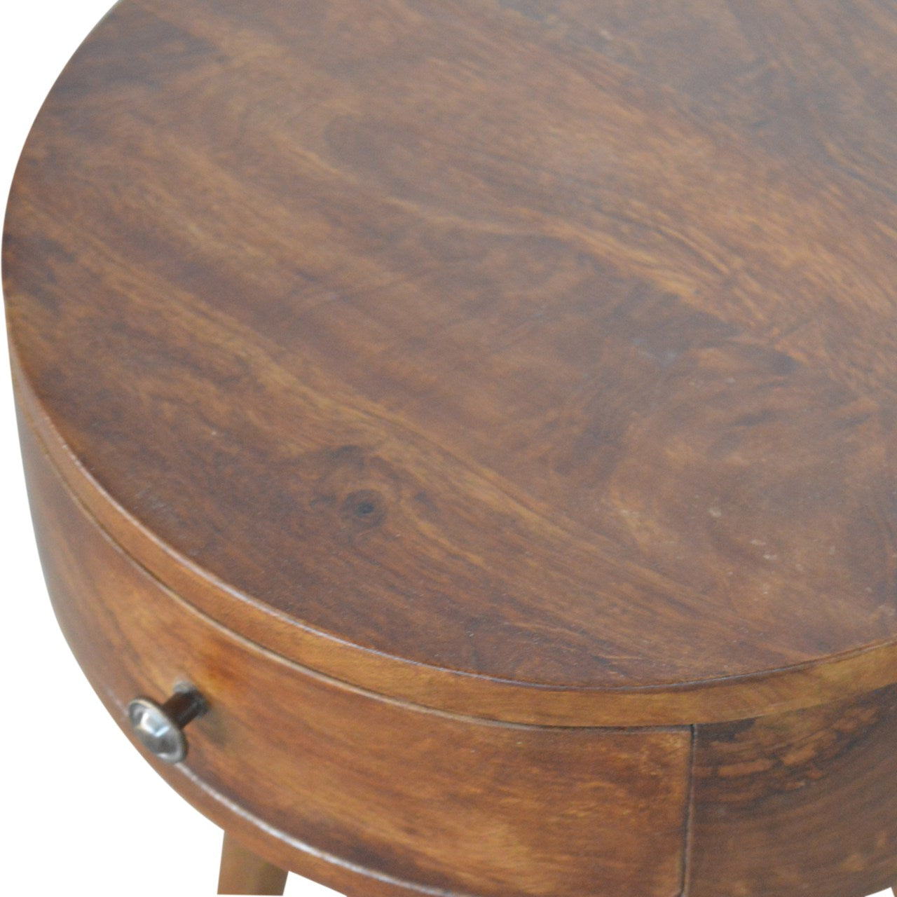 Nordic Chestnut Circular Bedside