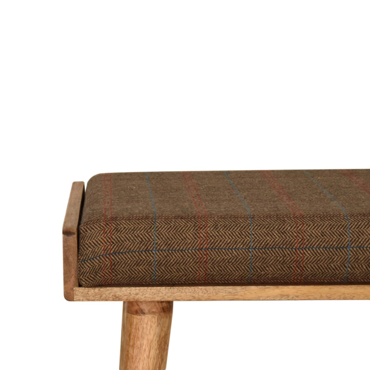 Multi Tweed Tray Style Footstool