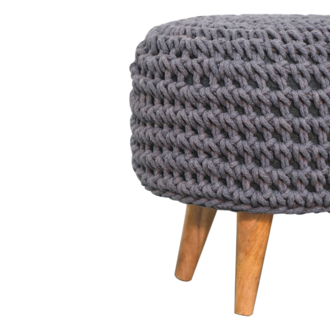 Keeva Grey Oblong Footstool