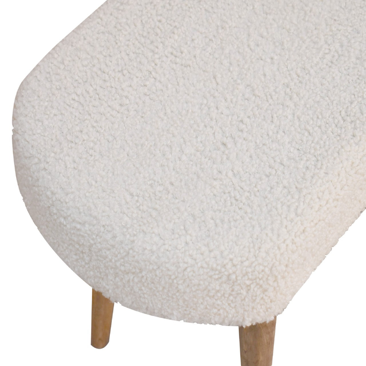 Cream Boucle Nordic Bench