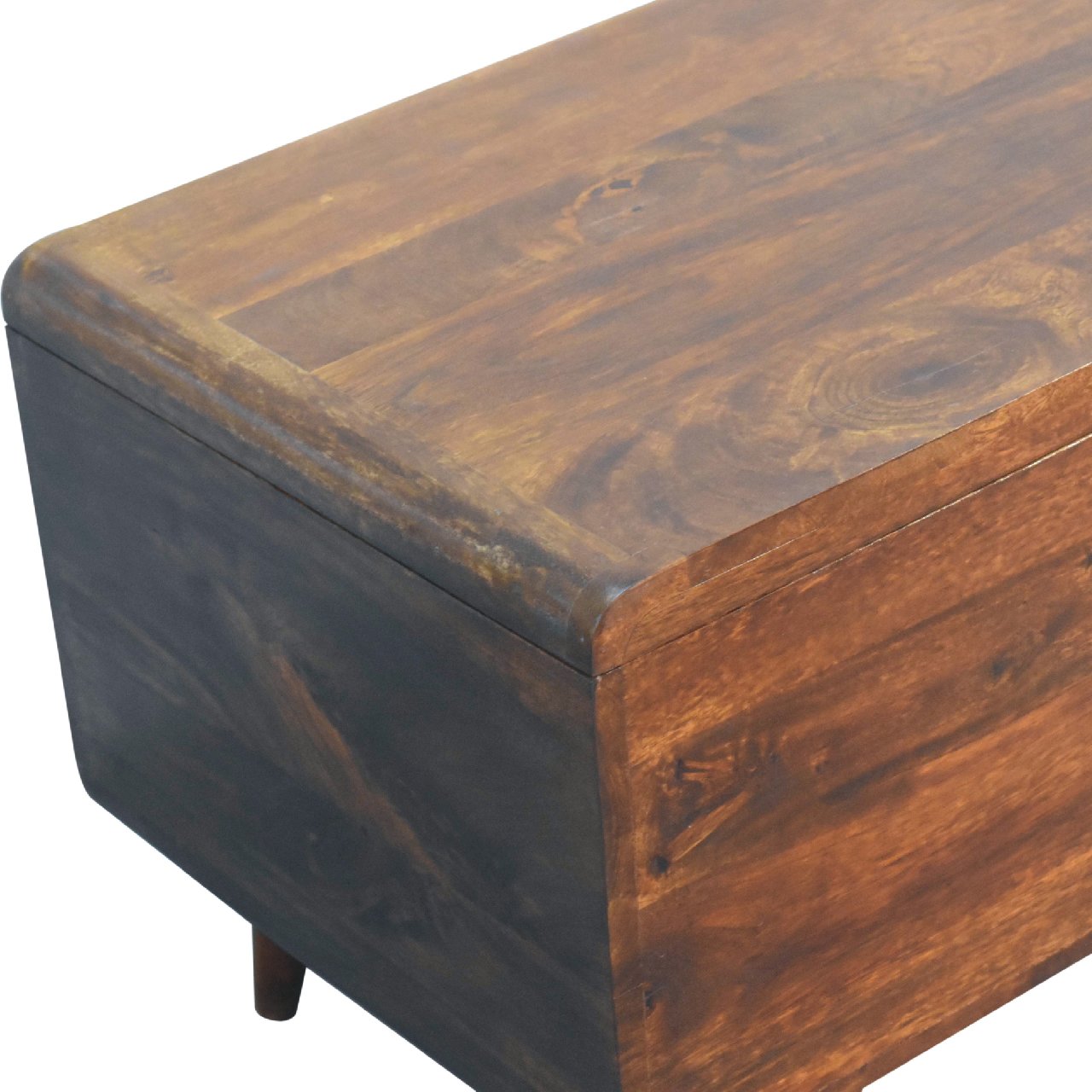 Curved Chestnut Blanket Box