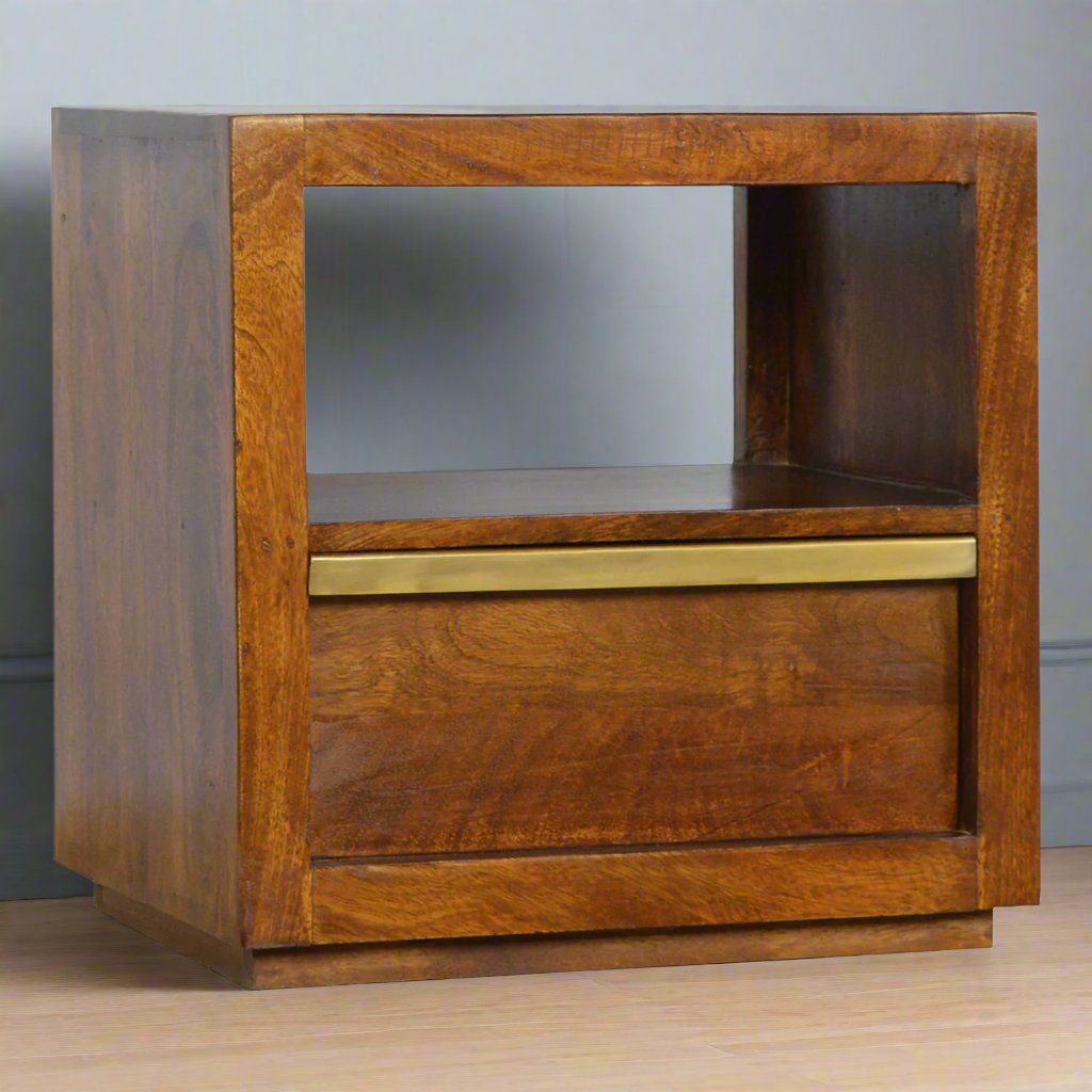 Gold Bar Chestnut Bedside