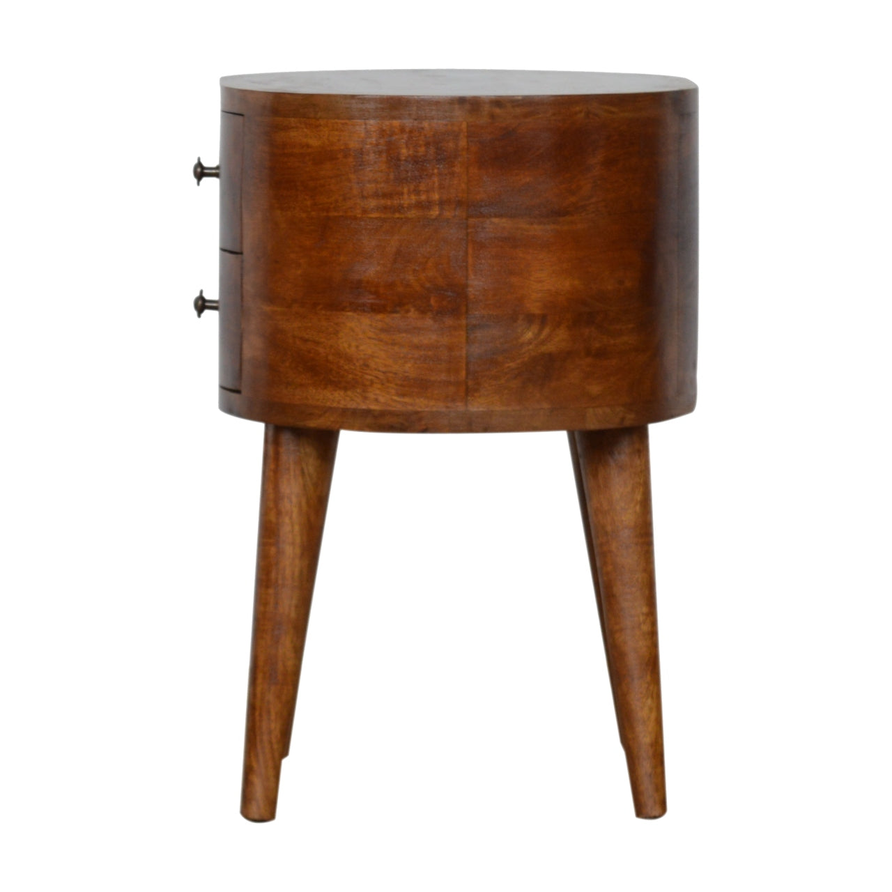 Chestnut Rounded Bedside Table